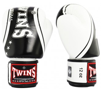 Боксерские перчатки Twins Special с рисунком (FBGV-TW4 black/white)